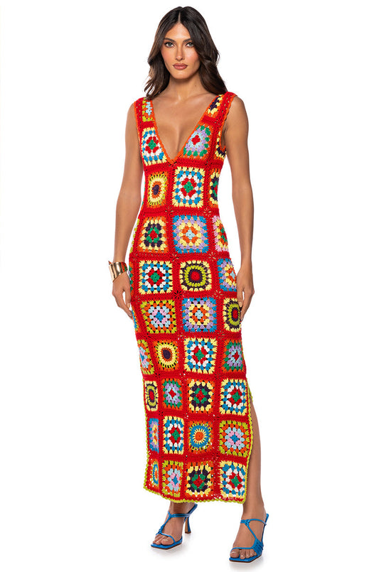 Vibrant Pattern Dress